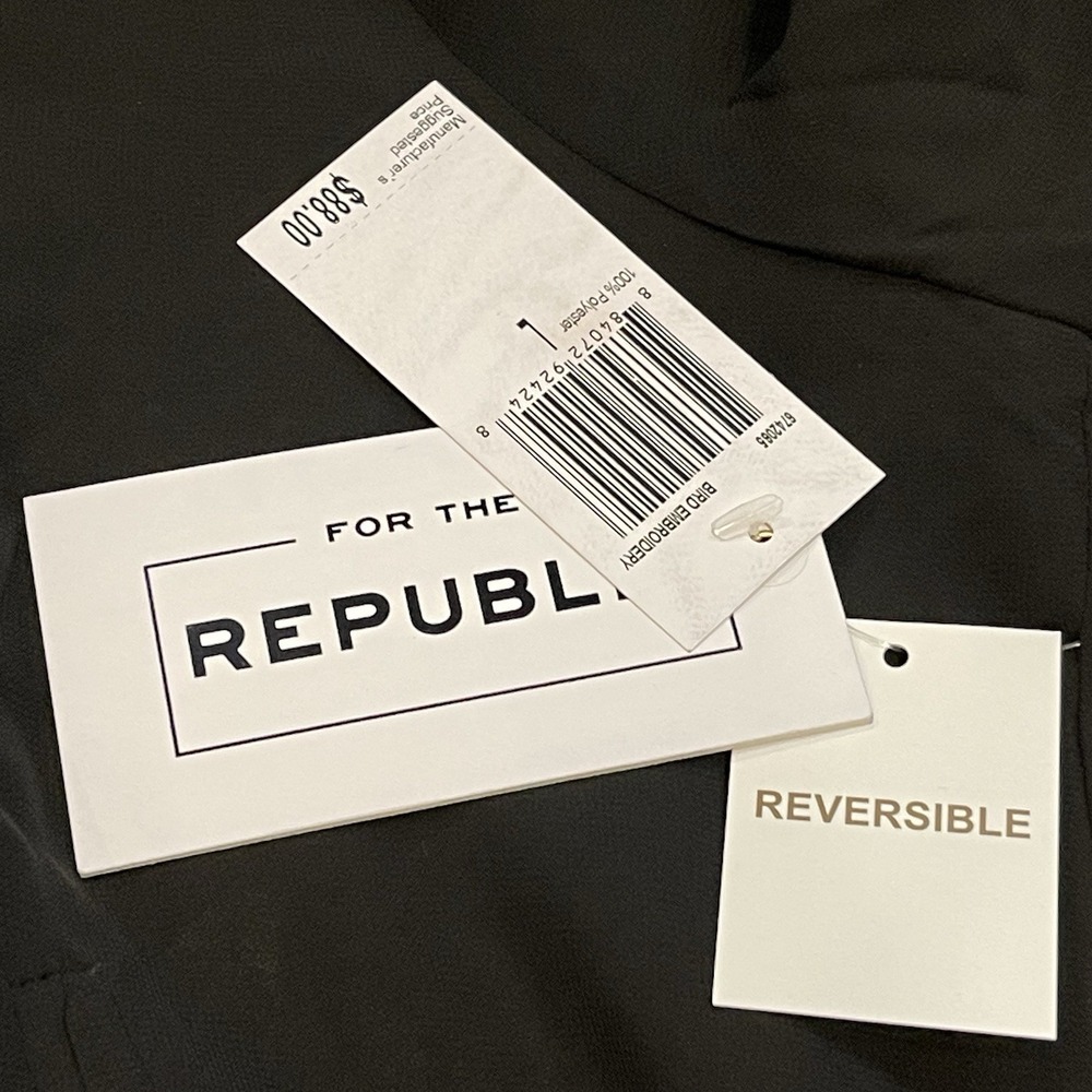 For The Republic Women's L Reversible Embroidered Boho Lightweight Bomber Jacket - Picture 7 of 12